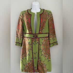 Andrea Becker Green Paisley linen Jacket